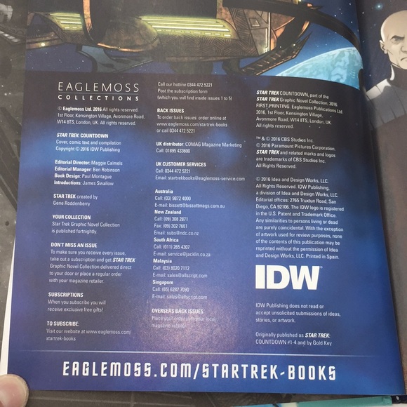 Star Trek Graphic Novel Collection Countdown Hardcover Book 2016 - Picture 7 of 7